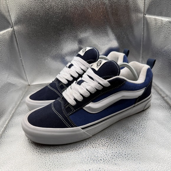 Size 10.5M/12W Vans Off‎ The Wall Navy Blue Unisex Casual Sneakers 721356 main image 9